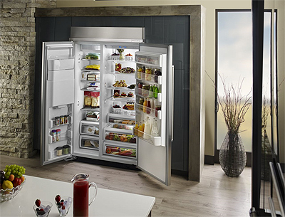 KitchenAid 48-Inch Built-in Side by Side Refrigerator with PrintShield Finish