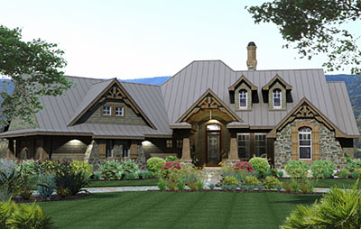 Montagna di Grazioso House Plan has warmth and comfort