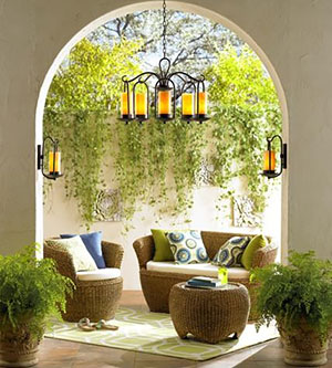 LAMPS PLUS Outdoor Living Room featuring Franklin Iron Works