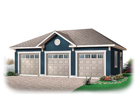 Detached 3 Car Garage Plans