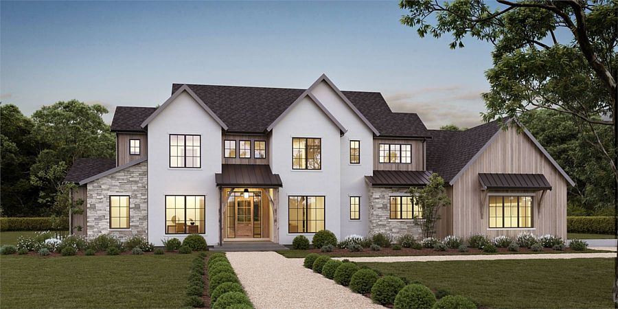 A Spacious Transitional Luxury Home with a Main-Level Master Suite and Three More Bedrooms Upstairs