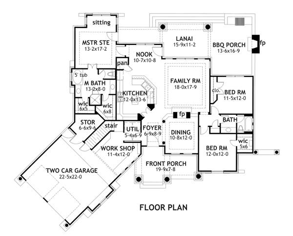 kitchen floor plans, houseplans