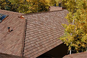 Beautiful Autumn Color on a Synthetic Shake Roof