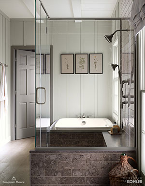 Benjamin Moore and Kohler Northern Roots Bathroom