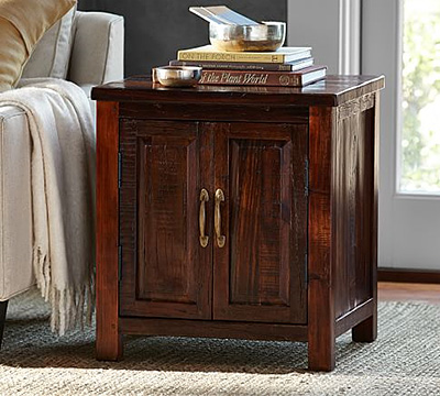 Pottery Barn Bowry Reclaimed Wood Side Table