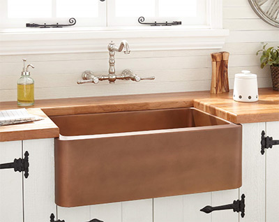 Signature Hardware Kembla Copper Farmhouse Sink