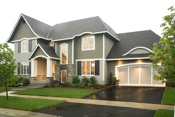 Traditional two-story home with open living space