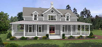 House Plan 6245 shows one of the many options for a limited lot.