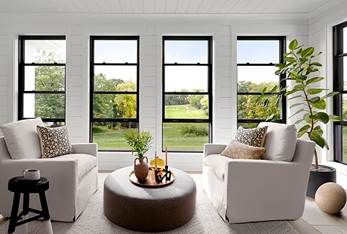 Pella Reserve - Traditional Double Hung Windows with Integrated Rolscreens