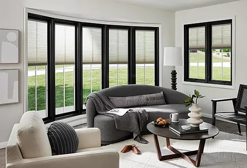 Pella Lifestyle Series Wood Casement Windows with Between-the-Glass Shades