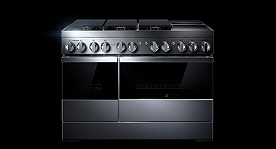 JennAir NOIR Dual-Fuel Professional Range with Chrome-Infused Griddle