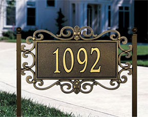 Mears Fretwork Address Plaque from Signature Hardware