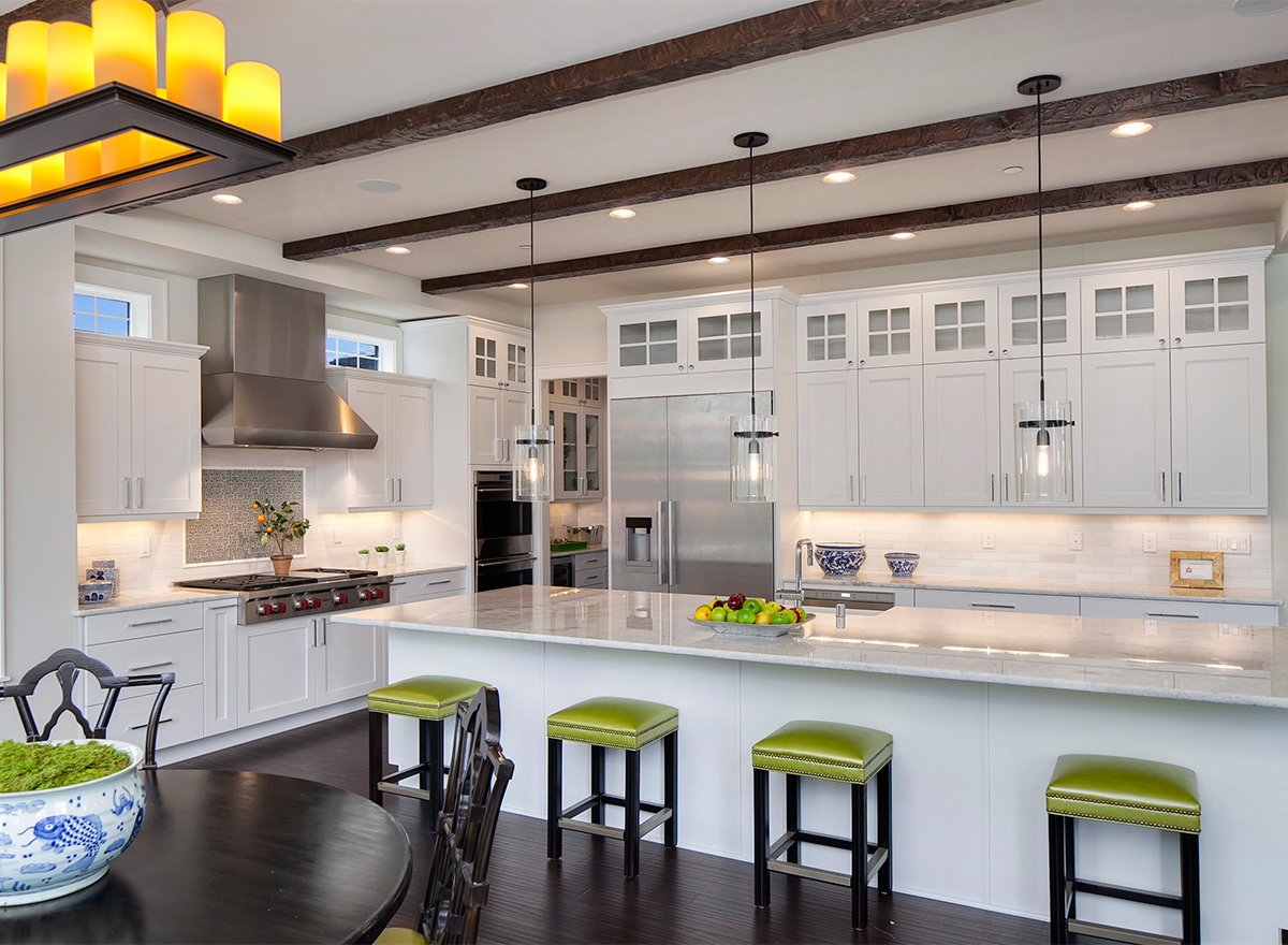 new house plans, gourment kitchen design, L-shaped kitchen, luxury kitchen