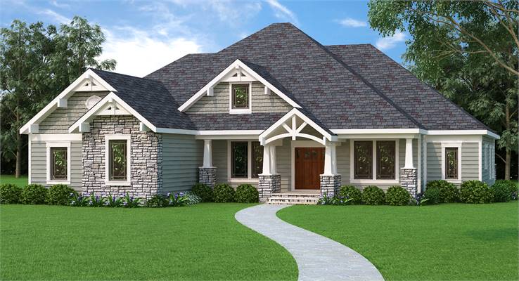 House Plan 9898: Country Craftsman 