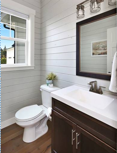 modern farmhouse bathroom