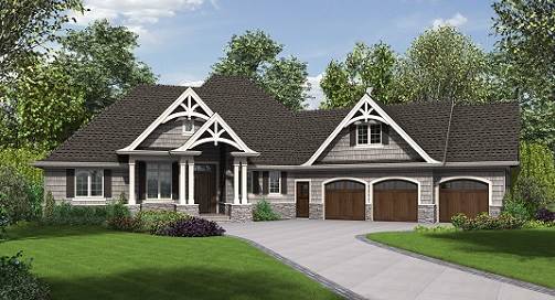 3 stall garage house plans