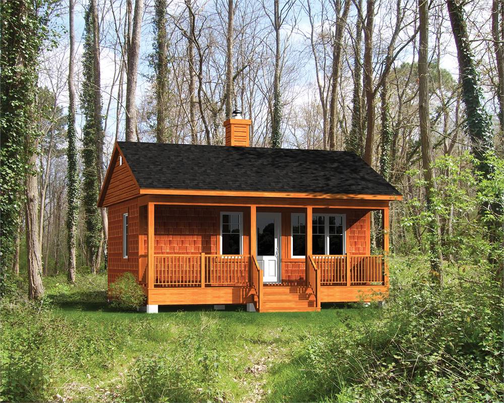 one of our smallest cabin house plans for an affordable getaway