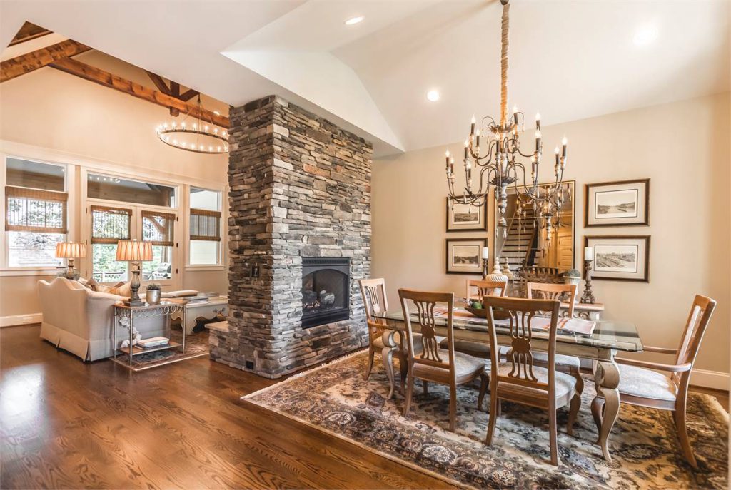 use this dining room for formal dinners and the living space for mingling