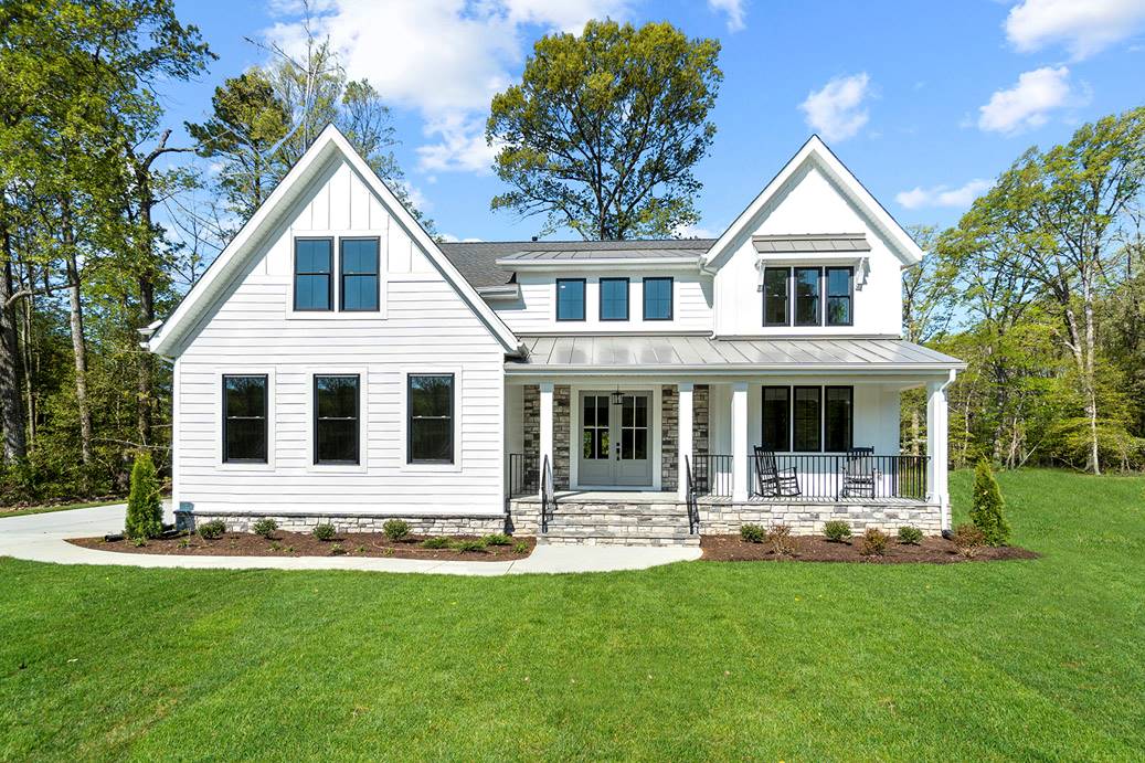 a beautiful modern farmhouse