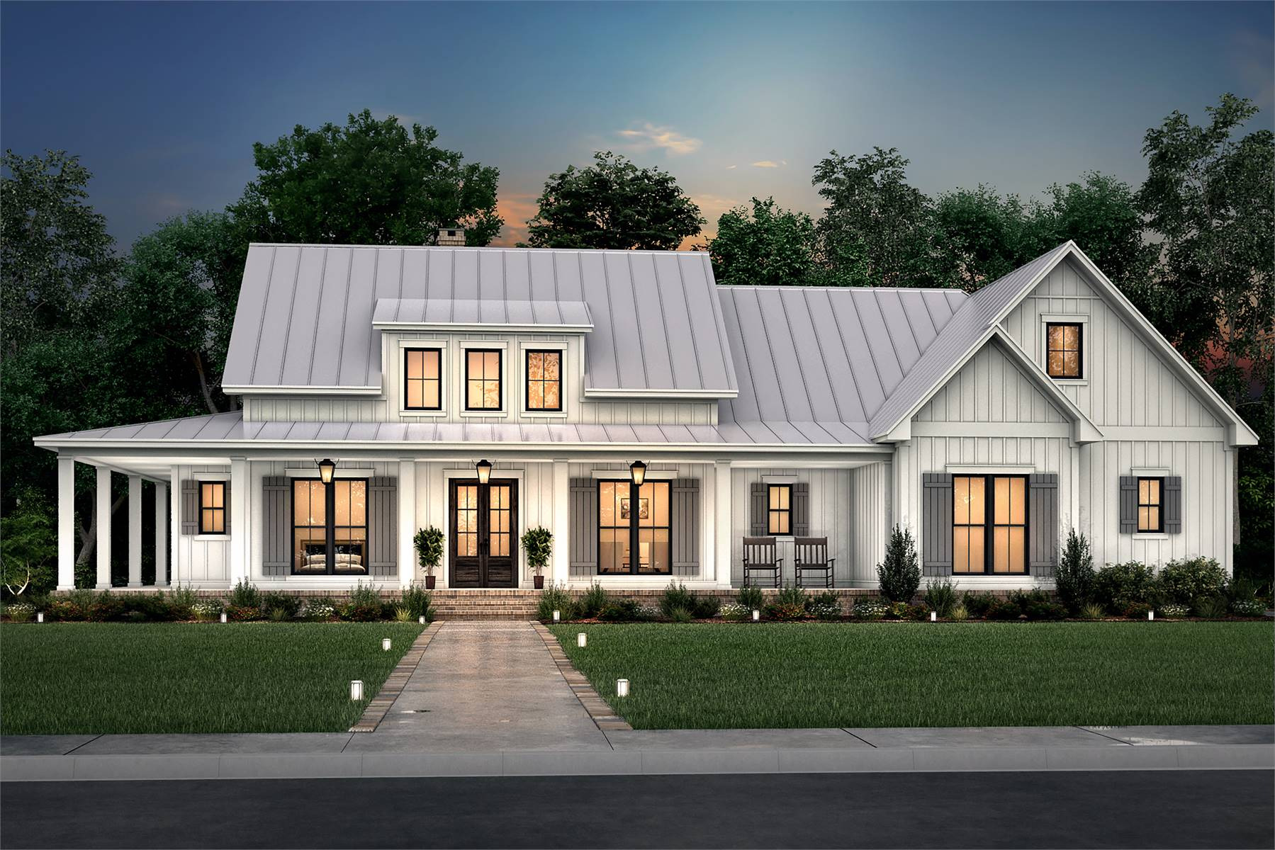 one of our newest modern farmhouse plans