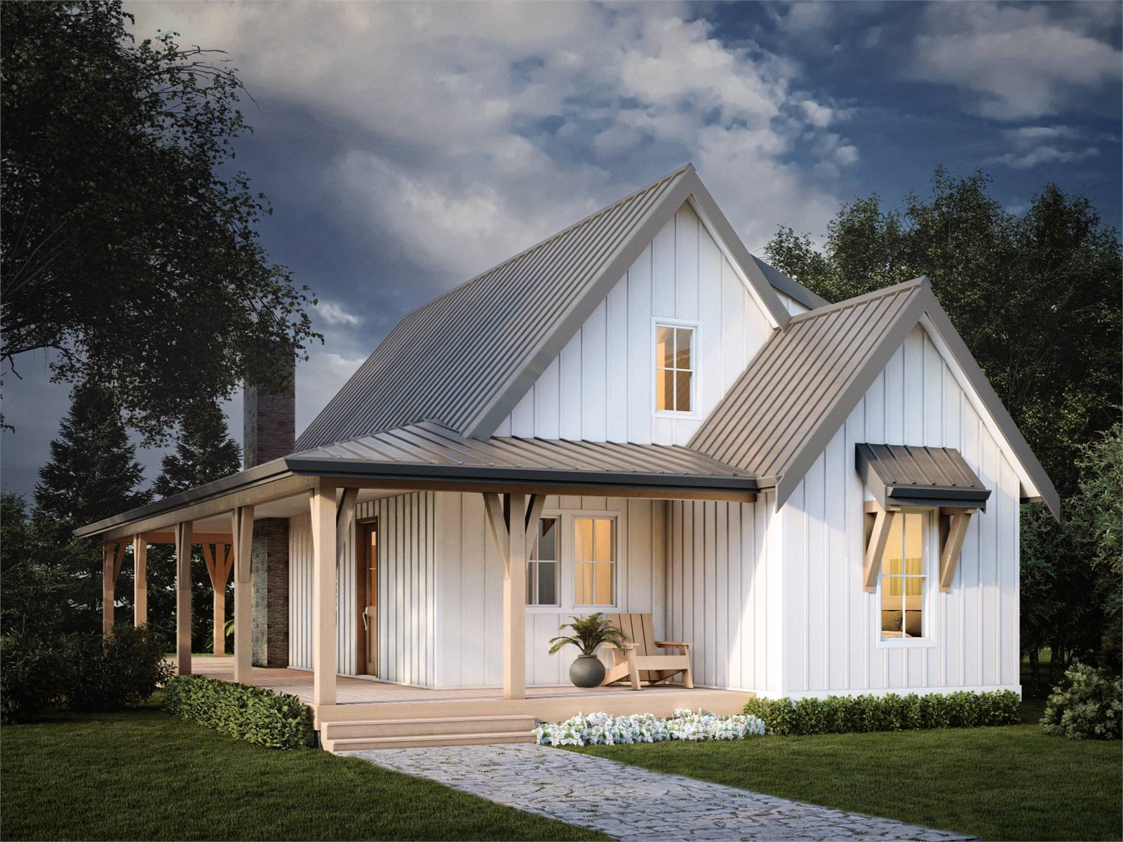 cozy house plans like this little cottage are perfect for year-round or vacation living