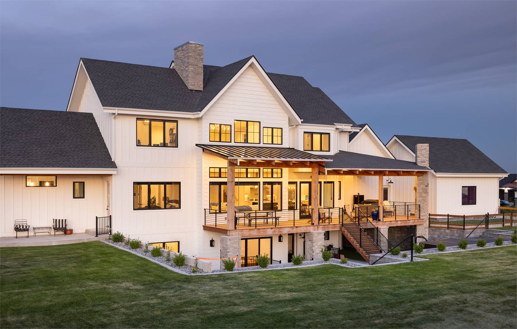 luxurious outdoor living above and below ground level