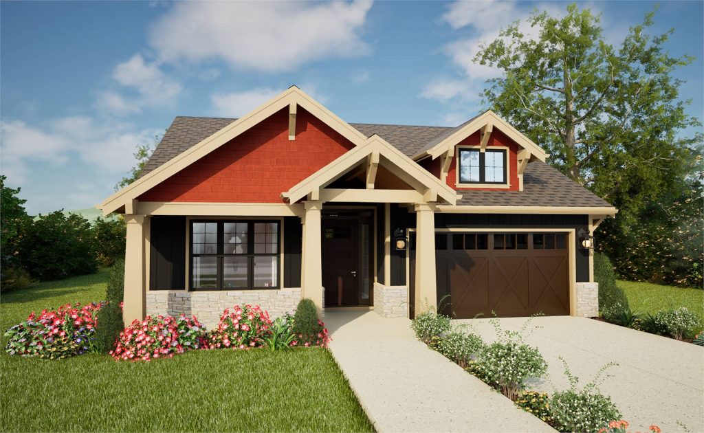 need a cute home for a narrow lot? this adorable craftsman cottage has you covered