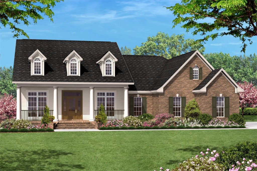a traditional ranch house plan of modest size that you can build affordably