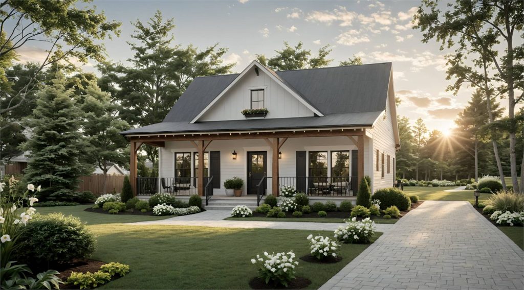 you can build your dream home affordable when it's a cute cottage with a simple shape like this