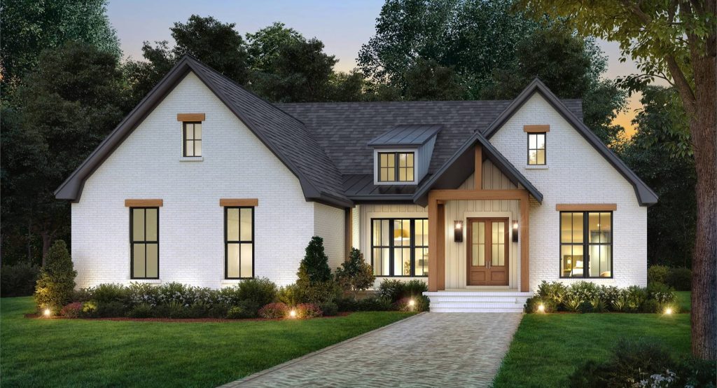 a Euro-ranch plan ideal for five-time home buyers