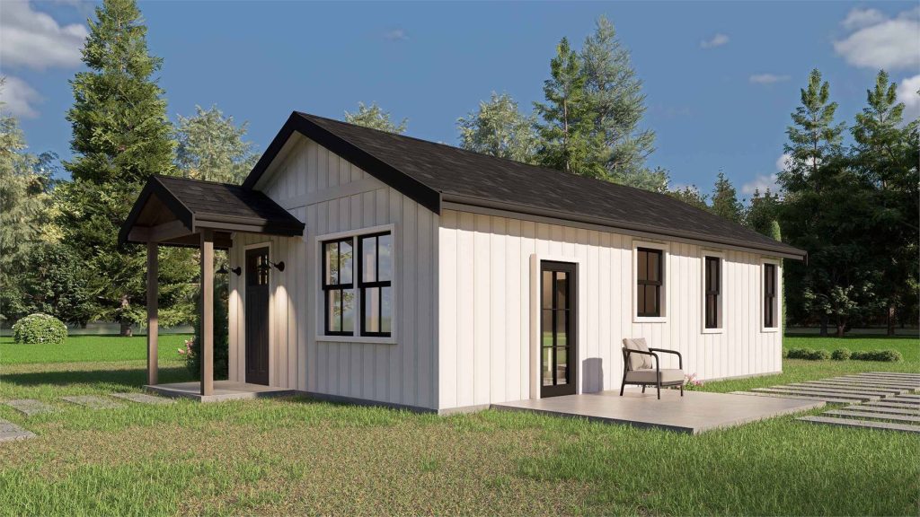 one of our newest tiny house plans with great ADU potential