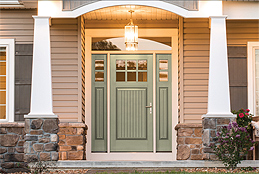 A Neat Panel Plank Door with Simulated Divided Lites