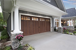 A Double Wide Carriage House Garage Door on a Beachy Home