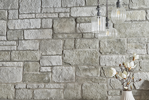 A More Rustic Stone Profile with a Variety of Shapes and Gray Tones