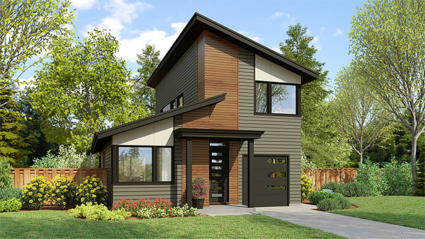 A Compact Two-Story Modern Home with 4 Bedrooms Including the Master Suite on the Main Level