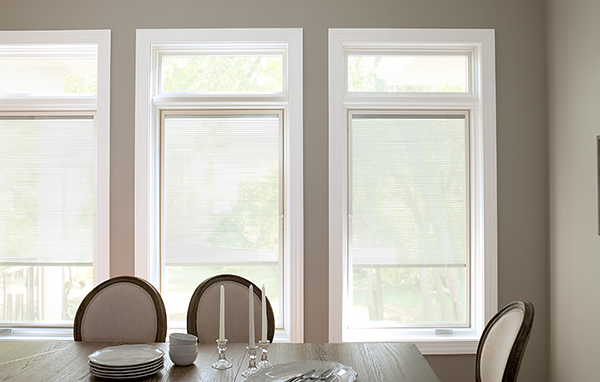 Casement Windows with Nifty Integrated Blinds Between the Glass