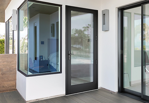 A Bright Home with Tons of Glass Including a Chic Hinged Entry Door