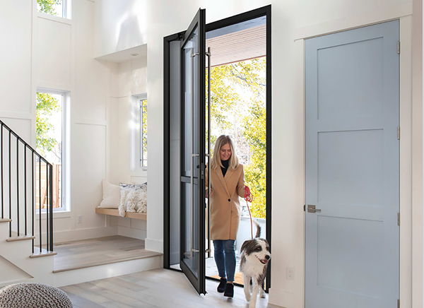 A Giant Glass Door That Pivots to Open