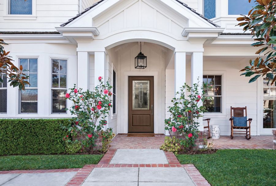 A Traditional Door with a Raised Panel with Plank Detailing