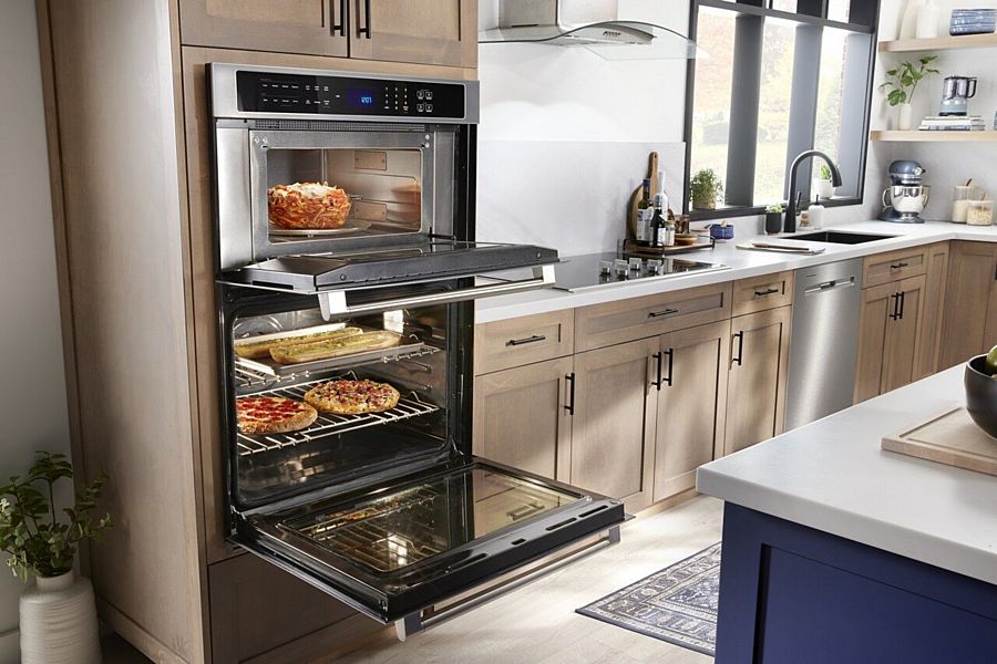A Combination Wall Oven with Convection and Air Frying