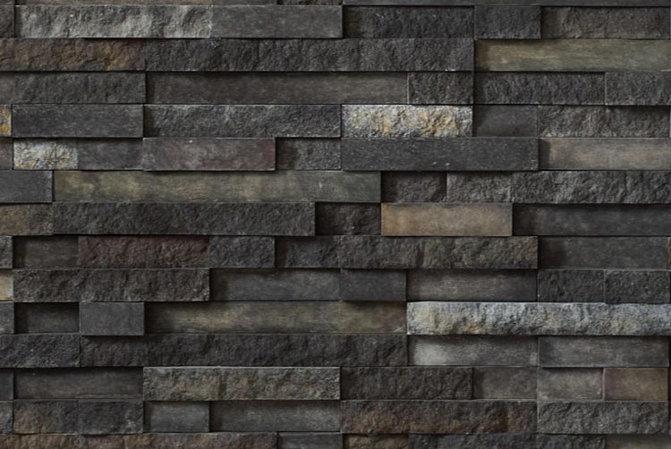 A Narrow Modern Stone Profile in a Dark Blend with Pops of Cream and Rust