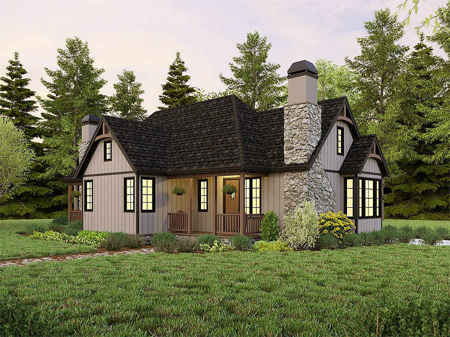 A Two-Bedroom Cottage with Tons of Windows and Fireplaces in the Great Room and Master Suite