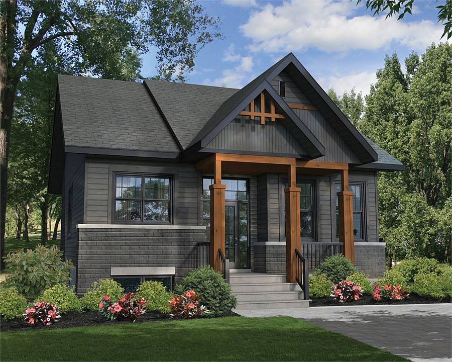 A Small Transitional Bungalow with Open Living and Two Grouped Bedrooms on a Daylight Basement