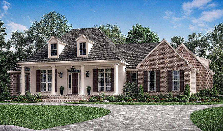 A Traditional Southern-Style Ranch with Columns, Formal Dining, Split Bedrooms, and a Screened Porch
