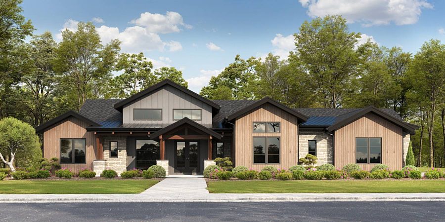A Transitional Rustic Ranch with Open Vaulted Living, Two Bedrooms, Two-and-a-Half Baths, and More