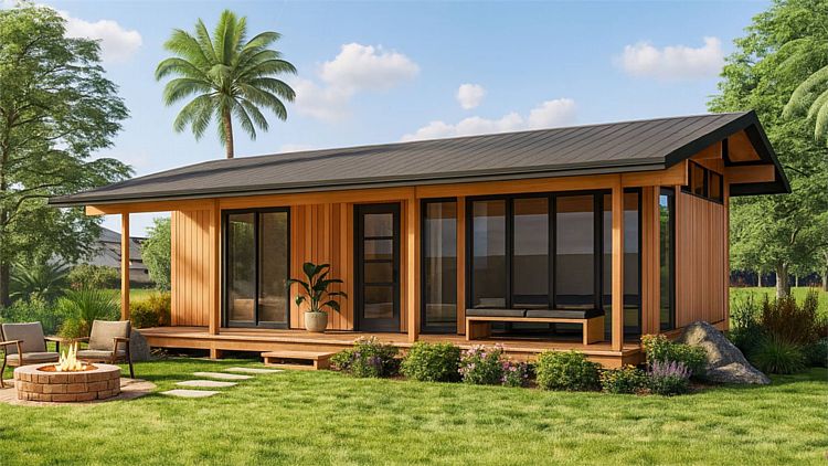 A Tiny One-Bedroom Design with Tropical Style