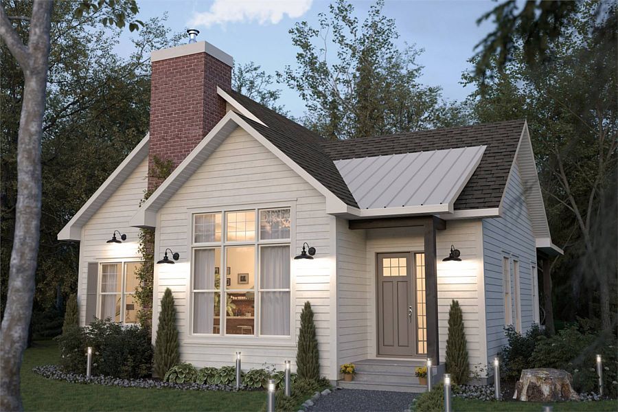 An Adorable Cottage with 1,198 Square Feet, 1 Bed, 1 Bath, and Open Living with Rustic Touches