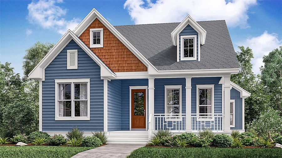 A Cute Cottage with Covered Porches in Front and Back, Open Living, Three Bedrooms, and More