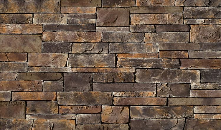 Ledgestone with Rough Square Edges and Texture in a Range of Colors