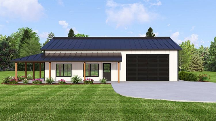 A Compact Barndo with 1,307 Square Feet, Open Living, Three Bedrooms, One Bathroom, and a Garage